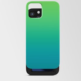 Lime Green to Teal Blue Gradient iPhone Card Case