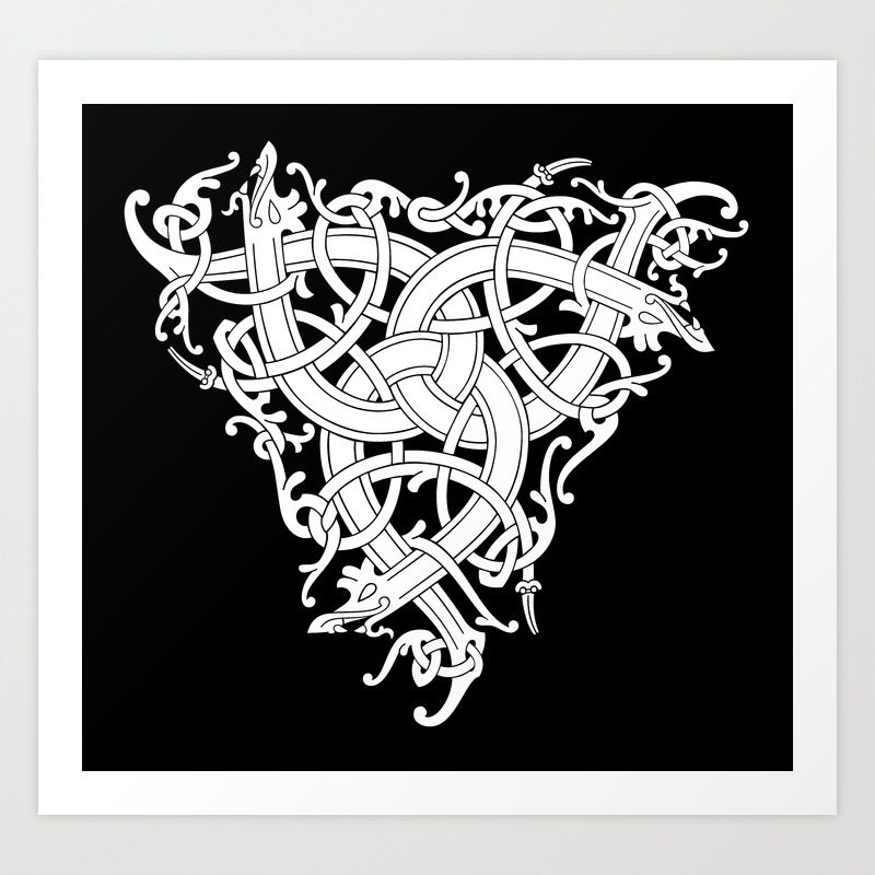 Ringerike Style Ornament Ii Art Print By Jonaslaumarkussen Society6