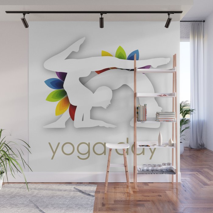 Yoga meditation Chakras or aura colors ayurvedic spiritual wellness Wall Mural