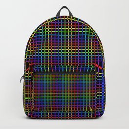 Rainbow Gingham Dark 02 Backpack