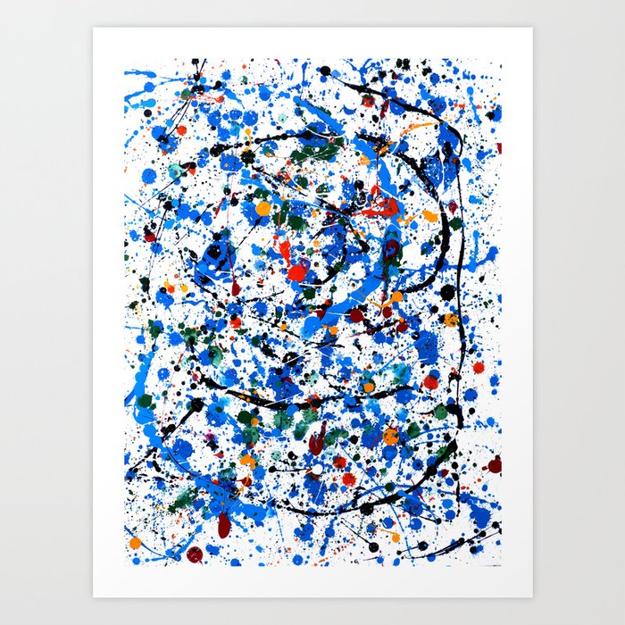 Frenzy in Blue Art Print