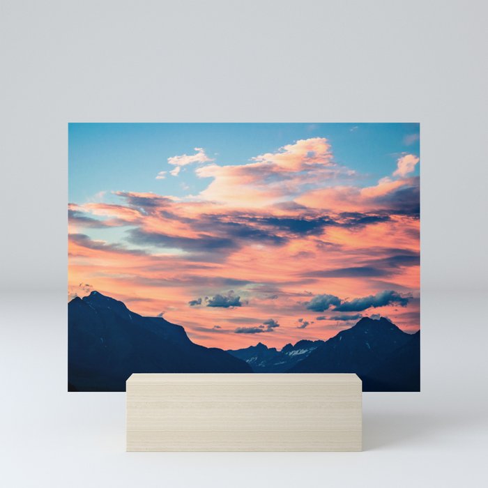 Sunset Mountains Mini Art Print