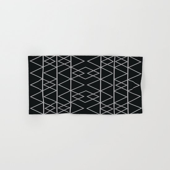 Triangles In Silver Hand & Bath Towel