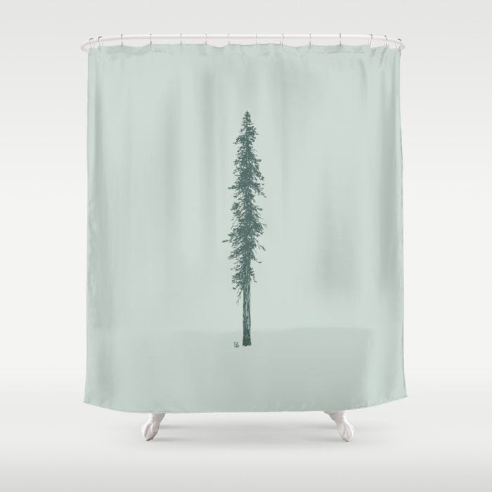 Love in the forest - sage Shower Curtain