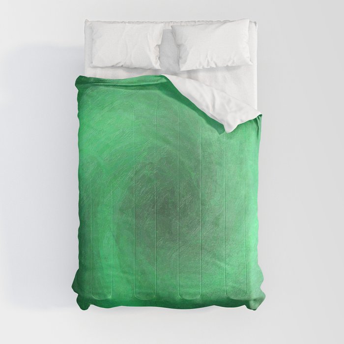 Green Abstract Comforter