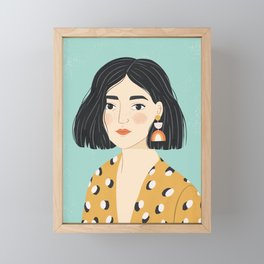 Rainbow earrings Framed Mini Art Print