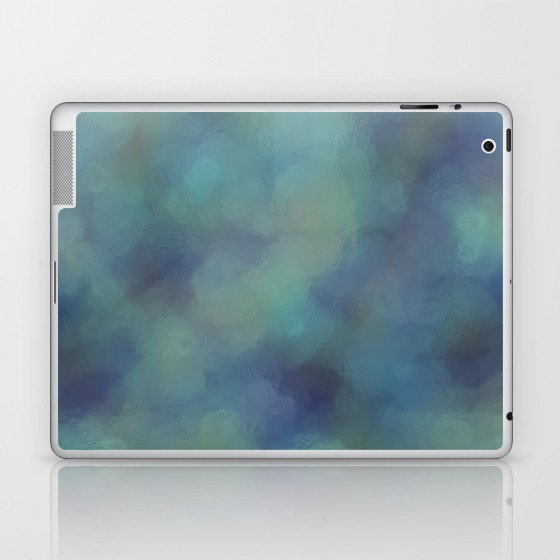 Abstract blurred fresh blue green Laptop & iPad Skin