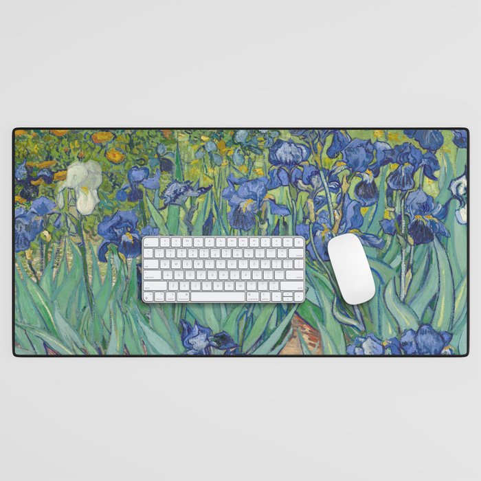 Irises Desk Mat