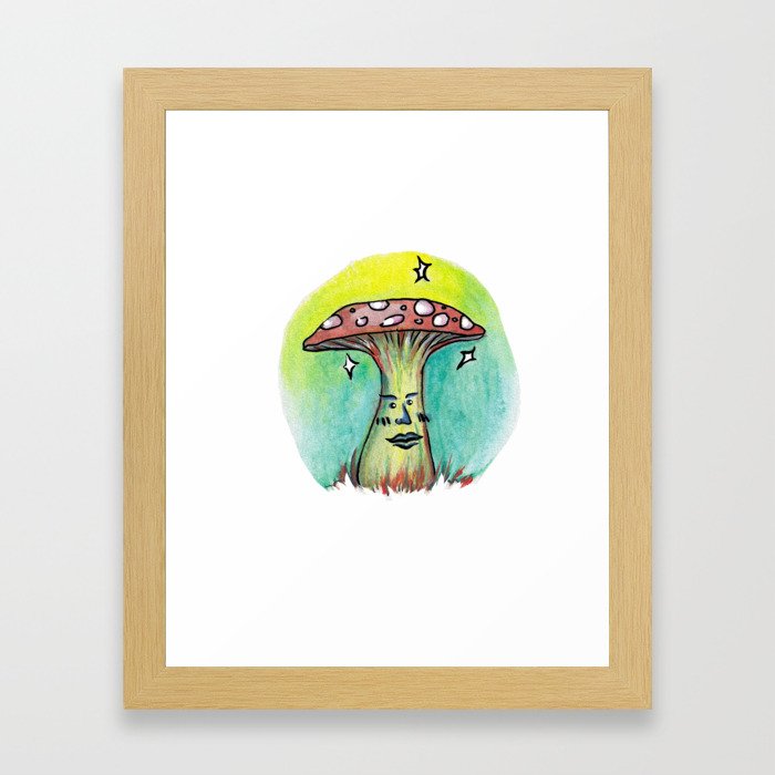 Mushroom Fam Spots Framed Art Print