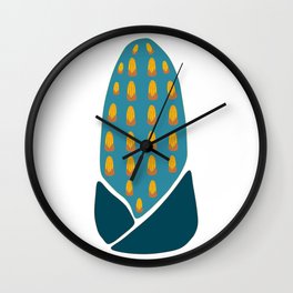 Corn on the Cob Wall Clock | Mexico, Digital, Elotl, Graphicdesign, Elote, Cob, Corn 