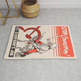 Vintage poster - Stop Communism Area & Throw Rug