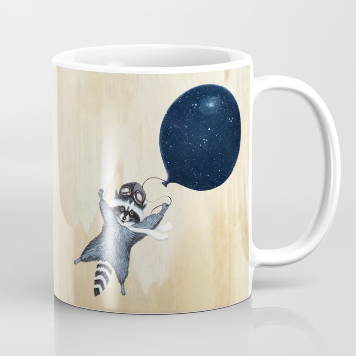 Raccoon Balloon Coffee Mug