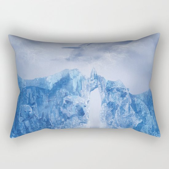white landscape 1 Rectangular Pillow