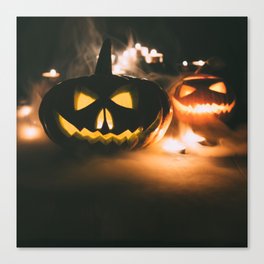 Pumpkin With Smoke Canvas Print