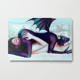 Yin and Yang Metal Print | Acrylic, Gay, Realism, Erotic, Illustration, Goth, Nakedfemale, Black And White, Lesbian, Psychedelic 