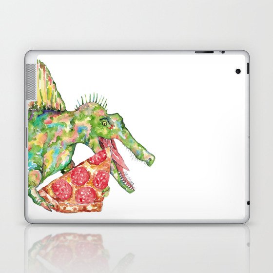 Spinosaurus dinosaur painting watercolour Laptop & iPad Skin
