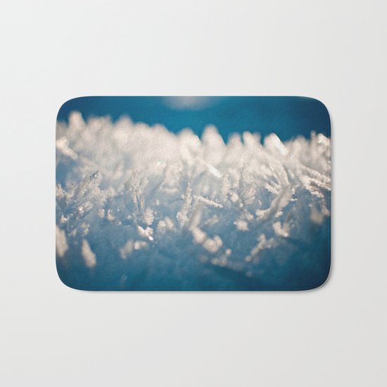 Mountain Snow Macro Bath Mat