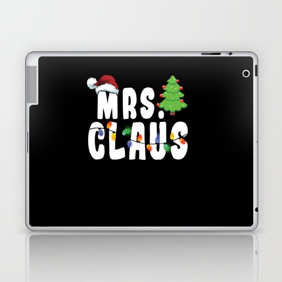December 2021 Winter Funny Lady Claus Christmas Laptop & iPad Skin