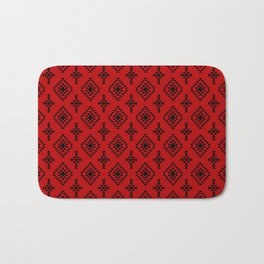 Red and Black Native American Tribal Pattern Bath Mat