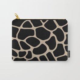 Khaki Giraffe Print Carry-All Pouch