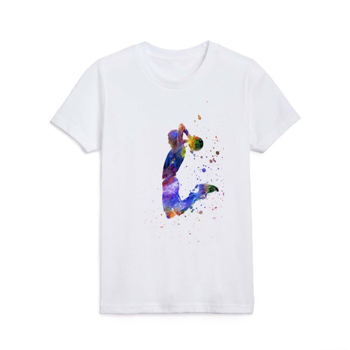 Basketball player in watercolor Kids T Shirt