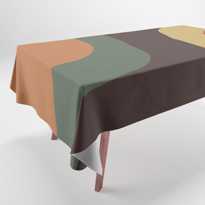 Scandinavian Minimalist Art Copper Tablecloth
