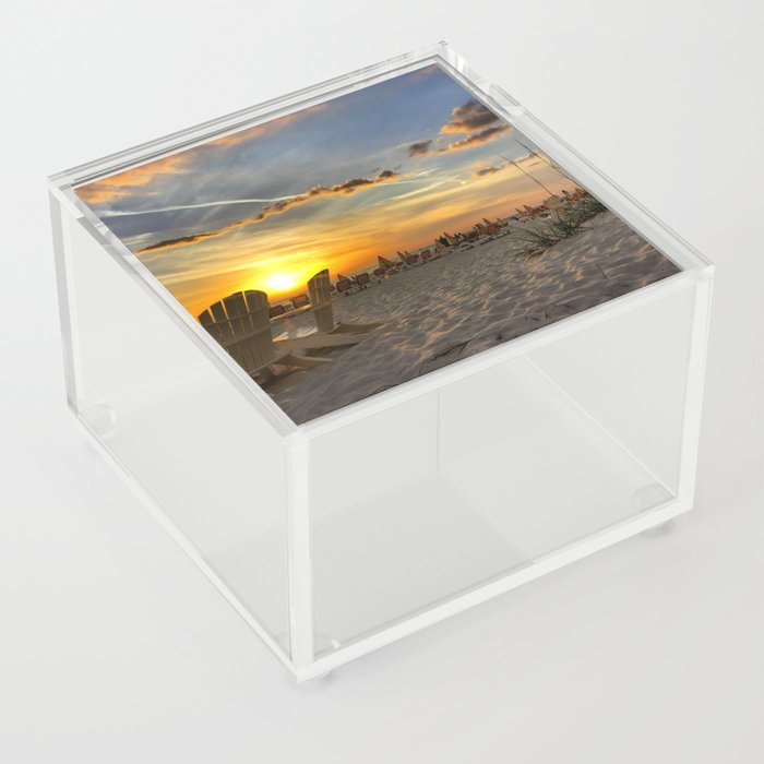 Florida Beach Sunset Acrylic Box