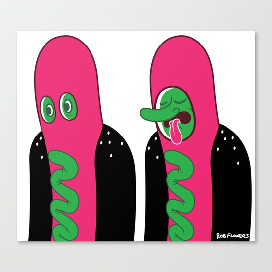 Hotdog Dudes Canvas Print