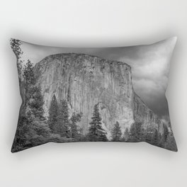 Yosemite National Park, El Capitan, Black and White Photography, Outdoors, Landscape, National Parks Rectangular Pillow
