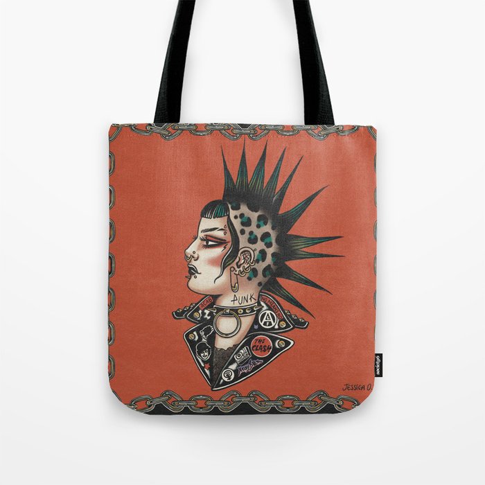 Punk rock girl Tote Bag