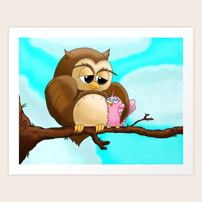 The Wise Old Owl Art Print By Airbelle