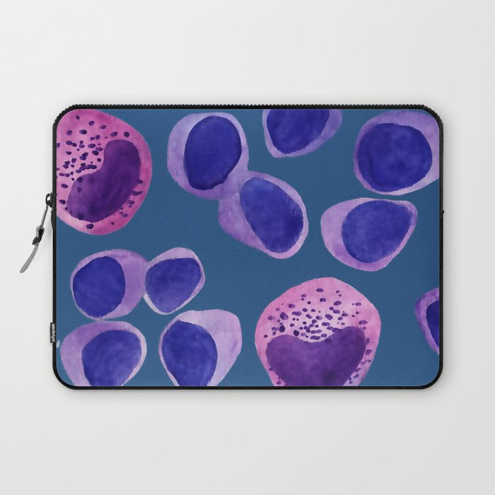 Pantone Classic Blue 2020 Blood Cells Laptop Sleeve by Mikiki
