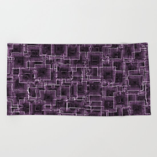 The Maze - Lilac Beach Towel