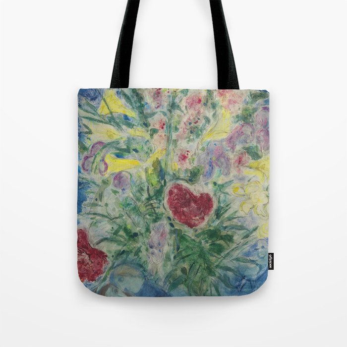 Marc Chagall Amoureux Sous un Bouquet Tote Bag