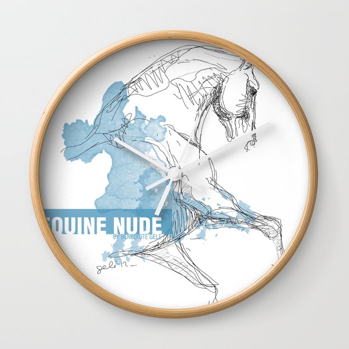 Equine Nude 1 - Horse Drawing Wall Clock