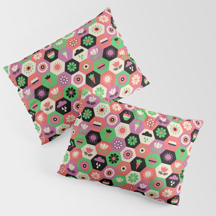 Bloom Garden - Hexagon Tile Pillow Sham