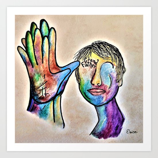 American Sign Language Grandfather Art Print By Eloiseart Society6