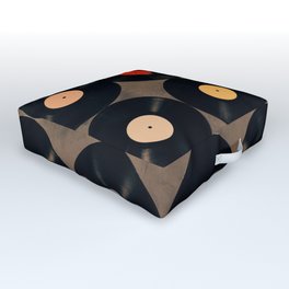 Vinyl Record Collection Outdoor Floor Cushion | Recordstore, Albums, Recordplayer, Jazz, Curated, Classicmusic, Indie, Lp, Classicrock, Cassette 