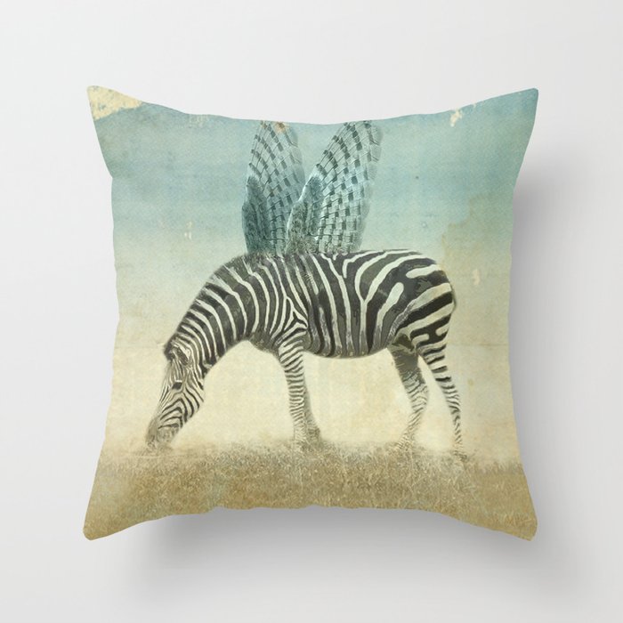 on the wings Throw Pillow