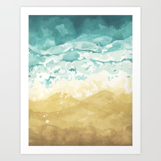 Minimalist Shore - Beach Painting Art Print