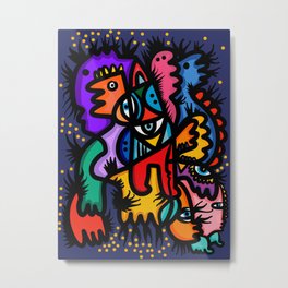 Graffiti Creatures in the summer night by Emmanuel Signorino  Metal Print | Emmanuelsignorino, Stars, Interior, Graffiti Characters, Graffiti, Summer, Night, Street Art, Tribal Art, Painting 