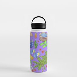 Pool Paradise - Purple Water Bottle