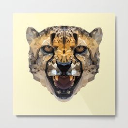 Geometric Cheetah Metal Print