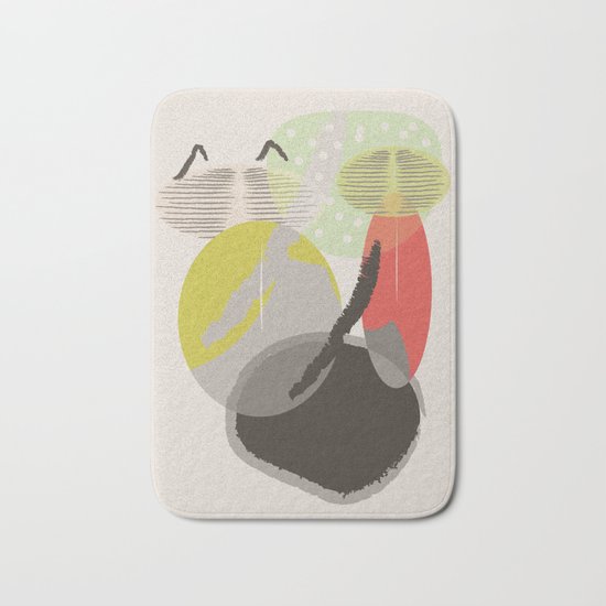 Green Cat Bath Mat