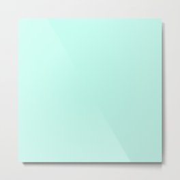 Pastel Mint - Sea Foam - Light Blue Green - Solid Color Metal Print | Mintygreen, Nodesign, Graphicdesign, Nopattern, Multifascinated, Mint, Light, Seafoam, Lightbluegreen, Color 
