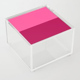 Pink Reddish Berry Minimalist Color Block Acrylic Box