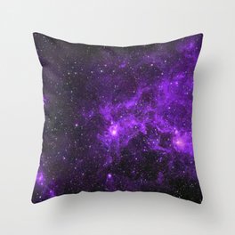 Ultraviolet Space Nebula Throw Pillow