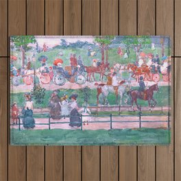 Central Park by Maurice Prendergast - Belle Époque Watercolor Painting Outdoor Rug
