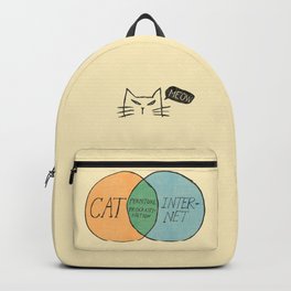 Perpetual procrastination Backpack | Cat, Funny, Deadline, Math, Humour, Kitty, Lazy, Catvideo, Psychology, Pet 
