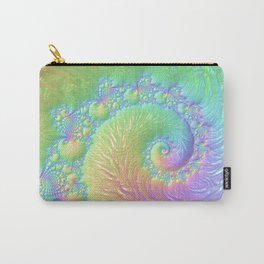 Reef Coral Abstract Colorful Spiral Swirl Pattern Fractal Fine Art Carry-All Pouch